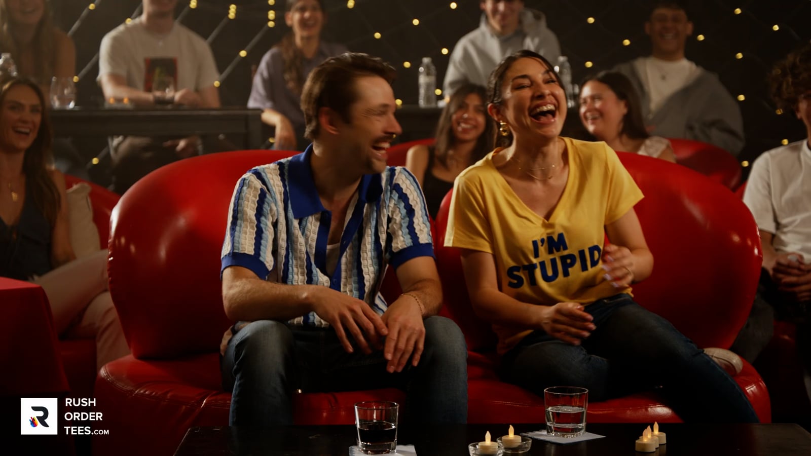 A frame from the Rush Order Tees film